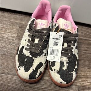 Adidas Women's Cow Print Sneakers - Black, White, Pink